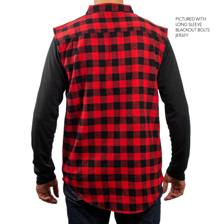 Zip Up Vest - Red Flannel