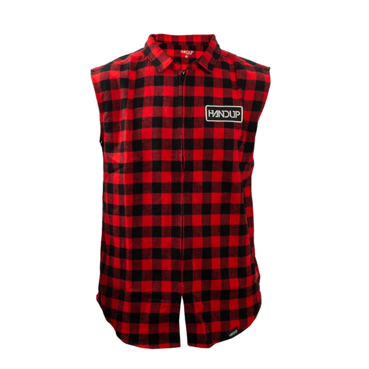Zip Up Vest - Red Flannel