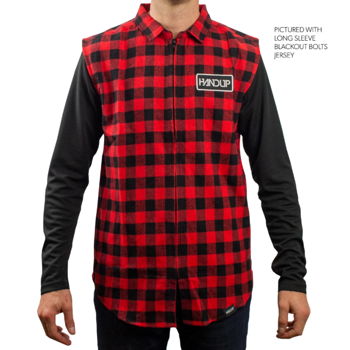 Zip Up Vest - Red Flannel